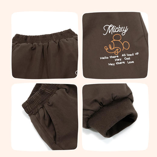  迪士尼男宝宝秋冬款夹棉保暖长裤ZD4DK018 商品图5