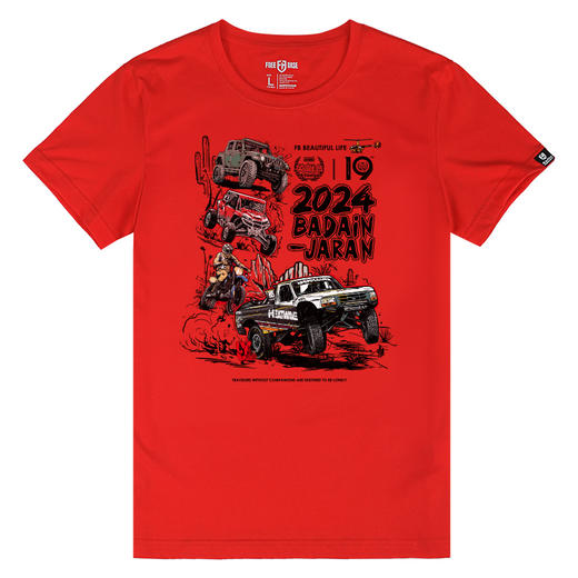 A款第19届越野e族英雄会短袖T恤纪念款系列阿拉善车文化体恤队服 NMT-2162 商品图6
