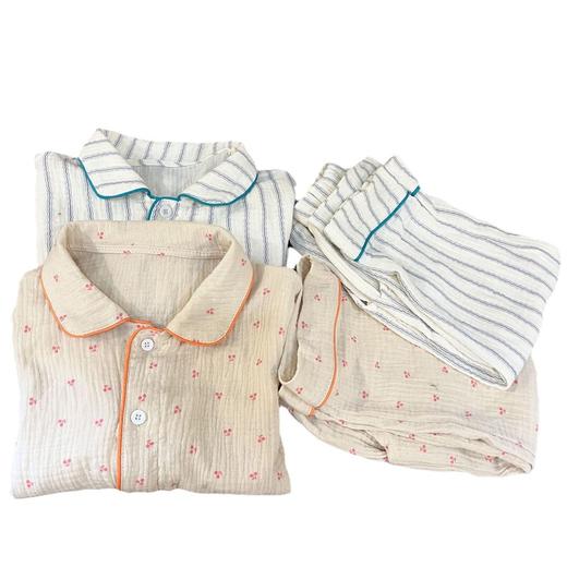 【儿童纯棉纱布家居服套装】睡衣女童2023新款春秋季宝宝长袖女孩男童 商品图4