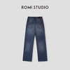 ROMI STUDIO “重磅丹宁” 莱卡棉混纺绳染洗水直筒牛仔裤 431N5041 商品缩略图2