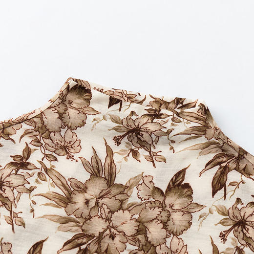 雀说精纺羊毛印花针织衫薄款套头羊毛衫女半高领打底衫ALF2549 商品图3