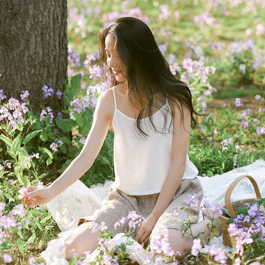 雀说新款吊带内搭女白色短款无袖背心外穿打底AL5867 商品图3