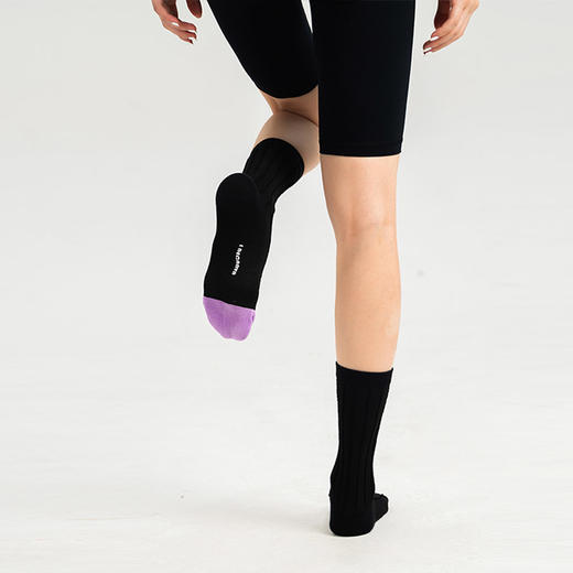 【86%莫代尔】压力拼色防滑中筒袜 瑜伽裤伴侣堆堆袜 商品图6
