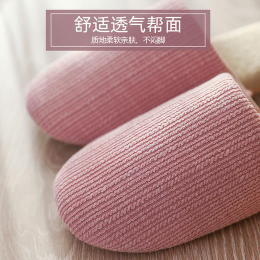 麂皮绒静音拖鞋 四季家居室内拖鞋男女 情侣棉拖鞋静音透气软底 春夏防滑日韩木地板冬季 商品图2