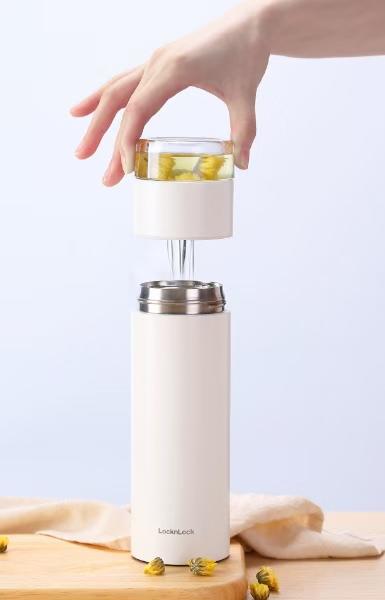 乐扣乐扣品茗茶水分离保温杯LHC4233WHT 商品图2