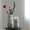 现代乳白色不规则玻璃花瓶摆件简约 商品缩略图0