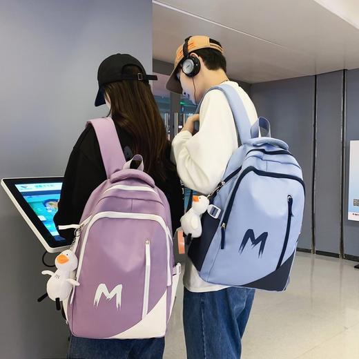 大容量情侣双肩包 2024新款初高中书包学生大学生时尚简约背包 开学季新款书包 商品图2