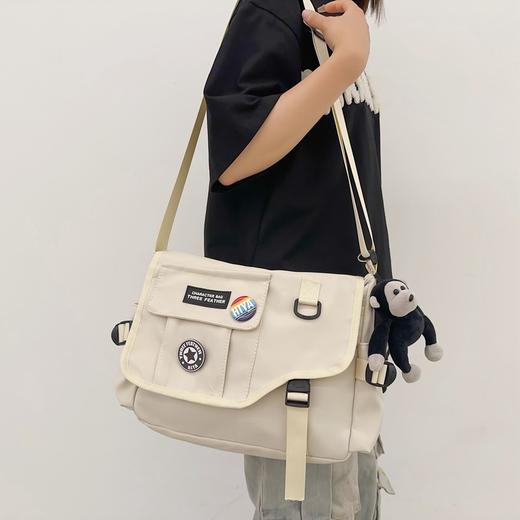 新款斜挎包男士潮牌日系工装挎包 帆布学生邮差包女百搭休闲单肩包 商品图0