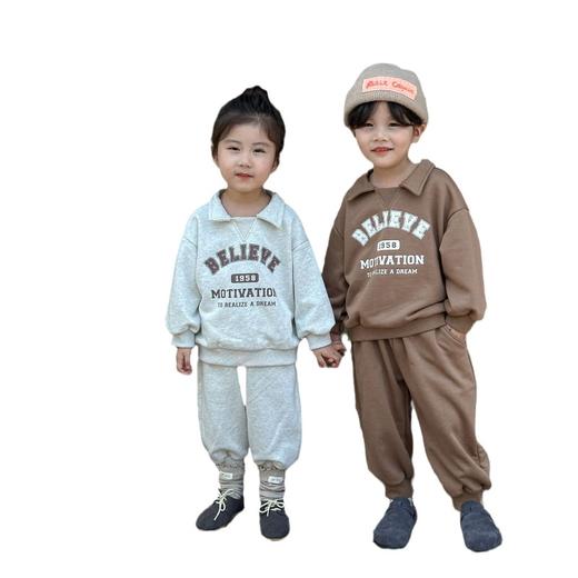 【儿童秋装休闲运动套装】女童2024新款春秋季韩版宝宝男童卫衣两件套 商品图4