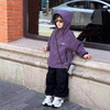 艾摩贝贝儿童户外防水防风连帽冲锋衣字母外套2024秋中小大男女童 商品缩略图2