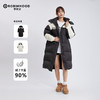 ROBINHOOD撞色拼接长款羽绒服时尚百搭H版型显瘦-R238Y6964（黑色） 商品缩略图0