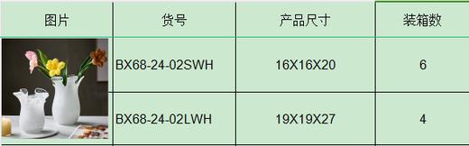 现代中古凤白色花边口玻璃花瓶水培花插花器工艺品摆件 商品图9
