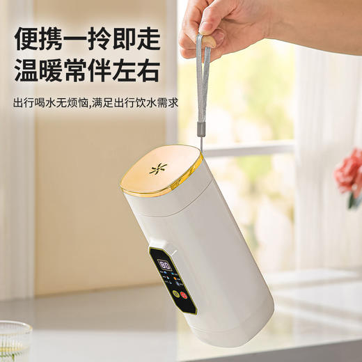 【便携式一体烧水壶】迷你宿舍旅行烧水杯 小型316不锈钢恒温保温杯 国庆出行好物 商品图3