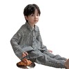 艾摩贝贝全棉格子家居服套装2024秋儿童中小大童气质条纹舒适睡衣 商品缩略图4
