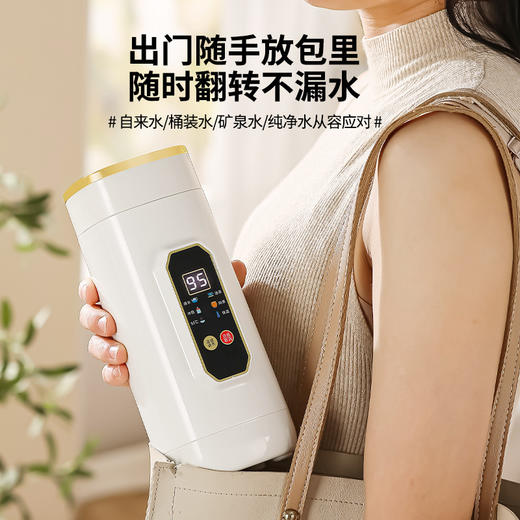 【便携式一体烧水壶】迷你宿舍旅行烧水杯 小型316不锈钢恒温保温杯 国庆出行好物 商品图0