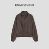 ROMI STUDIO“棕标甄选”全植鞣超薄羊皮哑光雾面立领皮衣 24AWW041 商品缩略图0