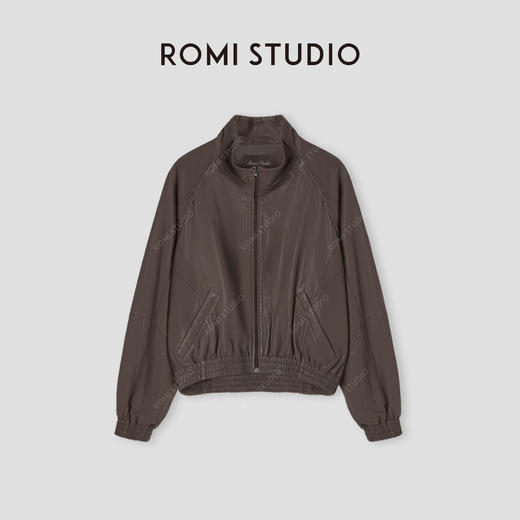 ROMI STUDIO“棕标甄选”全植鞣超薄羊皮哑光雾面立领皮衣 24AWW041 商品图0