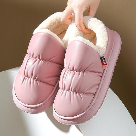 防滑棉拖鞋老年人专用 男士冬季2023新款室内家居家老人保暖毛绒拖鞋男 商品图4