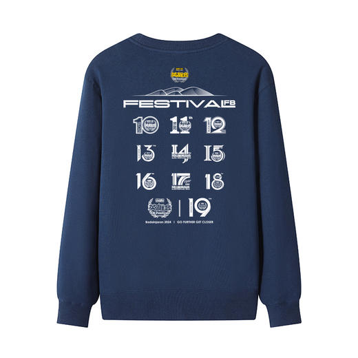 B第十九届阿拉善英雄会T3简约设计文化纪念圆领卫衣秋冬队服 NMT-2171 商品图7