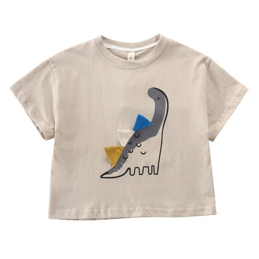 【洋气可爱兄妹装】儿童短袖t恤女童纯棉夏季洋气2024新款宽松男童夏装宝宝半袖上衣 商品图4