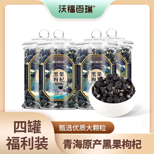 沃福百瑞  青海柴达木 黑枸杞干果100g 商品图0