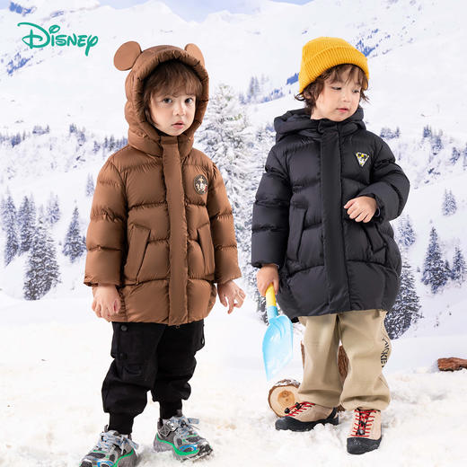 Disney/迪士尼男童冬季宝宝保暖秋冬中大童洋气连帽加厚羽绒外套ZD4DS009 商品图0