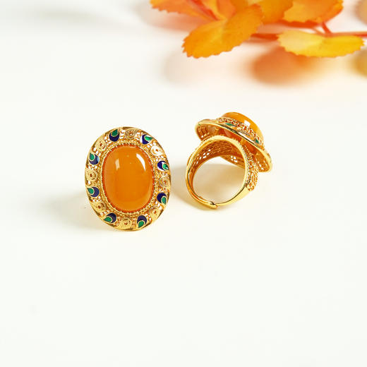 S925蜜蜡戒指 商品图0