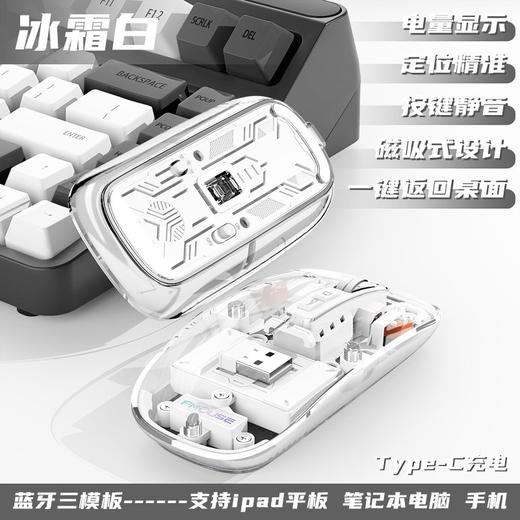 【三模无线蓝牙鼠标】适用手机ipad笔记本电脑 透明发光高颜值静音滑鼠标  商品图5