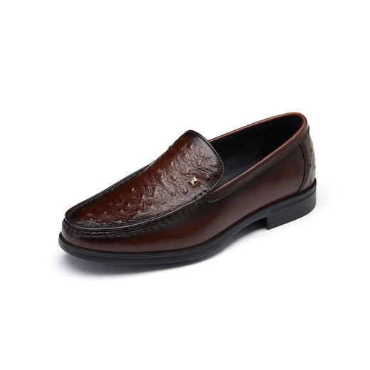 西村名物2023年春夏季款英伦商务男鞋商场同款精致骆驼纹皮鞋X13AV12821 商品图2