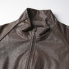 ROMI STUDIO“棕标甄选”全植鞣超薄羊皮哑光雾面立领皮衣 24AWW041 商品缩略图2
