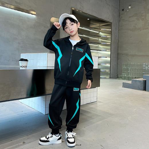 【YW】无忧购韩范炸街小男孩连帽卫衣中大童两件套（截单后7天发货)25年清仓捡漏 商品图5