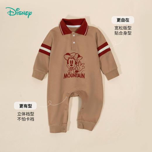 迪士尼童装男童纯棉连体衣新生婴幼儿童米奇宝宝POLO翻领连体衣ZD3DL010 商品图2