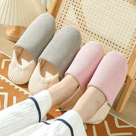 秋冬二用包跟月子棉拖鞋女 静音木地板软底鹿皮绒底保暖拖鞋男情侣