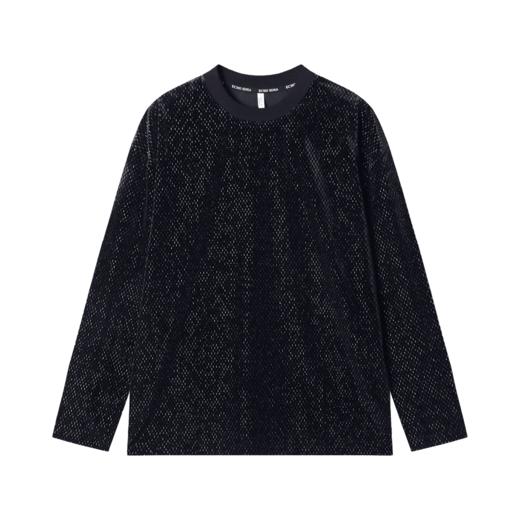 T1680秋冬季新款美式潮牌亮片套头圆领上衣时尚百搭宽松潮流长袖 商品图1