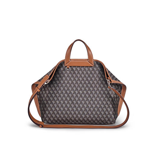 【2F】DISSONA迪桑娜折耳包女包老花单肩包幸运锦囊2024款老花色手提包托特包 棕色 - 大号 商品图3