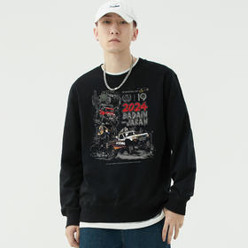 A第19届英雄会越野车文化队服定制圆领套头毛圈卫衣全棉休闲服 NMT-2170