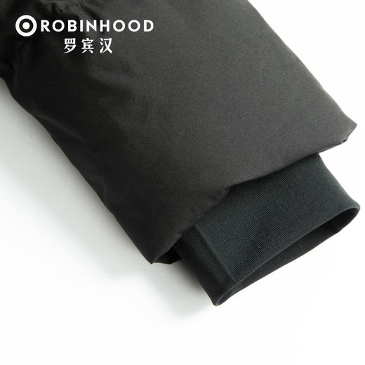 【大朵鸭绒 版形时尚 防泼防油防污 】罗宾汉墨雪三防男女长款羽绒服防泼防油防污 （R041Y7007） 商品图4