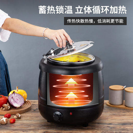 跨境货源不锈钢暖汤煲 酒店厨房适用大容量10L煲汤保温自助餐汤锅 商品图1