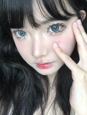 kikicon月抛美瞳 雾中青 14.5mm