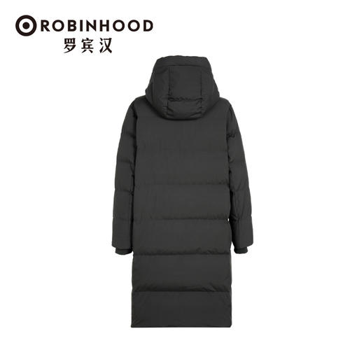 【大朵鸭绒 版形时尚 防泼防油防污 】罗宾汉墨雪三防男女长款羽绒服防泼防油防污 （R041Y7007） 商品图1
