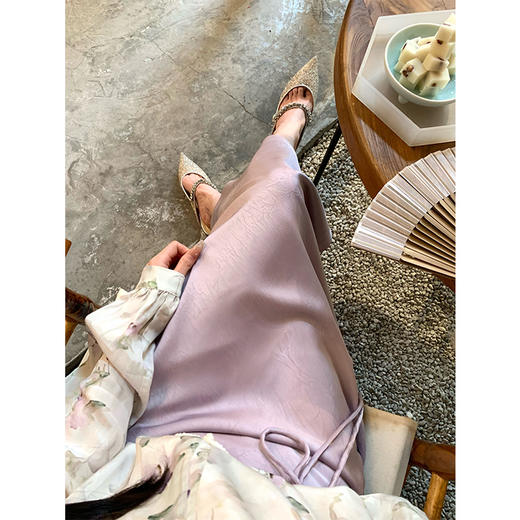 金蘑菇菇 朝花夕拾/新中式 天然芦苇丝 盘扣印花衬衫 商品图3