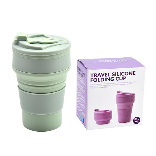 【硅胶折叠水杯】户外旅行便携式可压缩咖啡杯 喝水杯伸缩杯子折叠杯子 国庆出游 商品图11