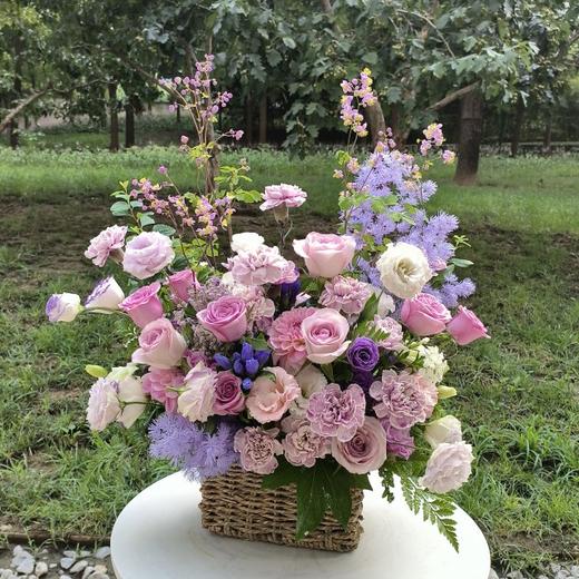 紫色系台式花篮 商品图0