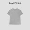 ROMI STUDIO“肤感至上”100%棉圆领三针四线哈梭线短袖T恤421T3104 商品缩略图2