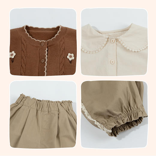  贝贝怡女童套装3件套ZB3DT087 商品图7