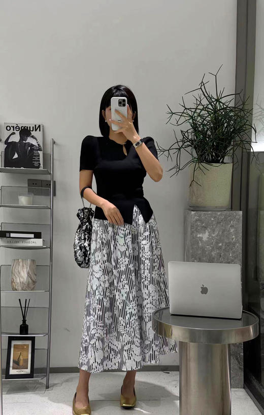 青黛色半裙HJ2B33 商品图3