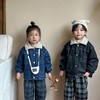 【儿童仿兔毛加绒厚牛仔棉衣】男女童2024新款秋冬季宝宝装短款外套 商品缩略图4