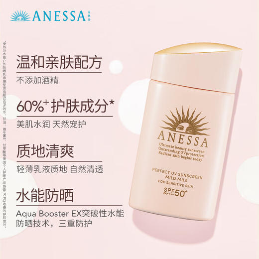 【限时折扣】ANESSA安耐晒24款粉金瓶防晒霜60ml 商品图1