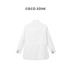 COCO ZONE 新款长袖隐藏式拉链收腰系绳立领衬衣 23C29148 商品缩略图1