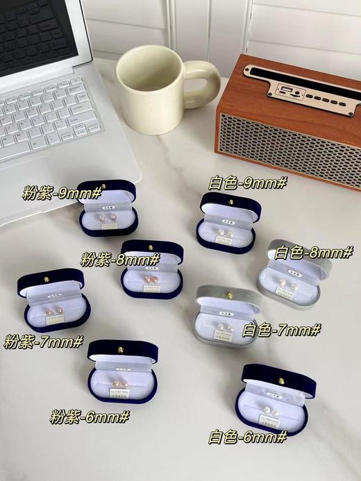 纯天然淡水珍珠馒头珠耳钉999足银脱敏针 商品图4